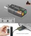 External 3D USB Sound Card 5.1 Channel Audio Card Adapter 3.5mm Speaker Microphone Earphone Interface For Laptop PC. 