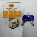 DRAWER LOCK 138-32 ( 19MM-3/4 WITH TWO COMPUTERIZED BRASS KEY IN 38MM-1-1/2INCH LONG NECK. 