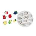 Fruits Shape Silicone Fondant And Chocolate Mold 10 Cavity. 