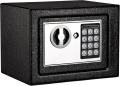 Electronic Safe Box with Keypad & Keys, Money Lock Boxes, Safety Boxes for Home, Office, Hotel Rooms, Business, Jewelry, Cash,. 
