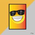Home & Wall Decor Painting Cool Emoji With Sunglasses | Emoji Wall Art. 