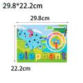 Alphabet Animal Toys Wooden Animal Puzzle for Children Kids. 