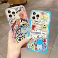 Olige Case For Vivo V23E Y15S Y15A Y33T Y21T Y21 Y21s Y33s V21E V21 V20 X70 Pro V20 Se Y53s Y51 Y31 Y51s V19 v17 S1 Pro Y50 Y30 Y17 Y12 Y15 Y19 Couple Trend Straight Edge Shockproof Tpu Cartoon Monster Soft Phone Cover. 