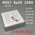 10Pcs R057 6*25mm Fast blow Ceramic Fuse 6x25 Fuse 250V 0.5A 1A 2A 3A 4A 5A 6A 8A 10A 13A 15A 16A 20A 25A 30A. 