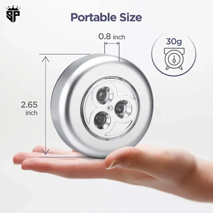 SP%20Dealz%20Wireless%20LED%20Puck%20Light,%20Stick-Anywhere%20Closet%20Portable%20Tap%20Push%20Button%20Stair-Wall%20Lights%20for%20Cabinet,%20Hallway,%20Bathroom,%20Bedroom,%20Kitchen,%203%20Battery%20Operated%20Low%20White%20Light,%20Pc1%20-%20Image%206
