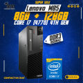 Core i7 4th Generation (4770) 3.9Ghz 8/12/16GB RAM 128GB SSD Windows 10 Lenovo Thinkcentre M83 Desktop (Branded). 