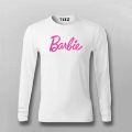 Barbie Printed Black Full Sleeves T-Shirt for Women. 