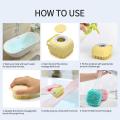Silicone Bath And Body Shower Brush With Soap Dispenser Baby Bath Scrubber Ultra Soft Silicone Bath & Shower Brush Silicone Body Brush Massage Bath Brush Shower Scrubber SILICONE MASSAGE BATH BRUSH. 