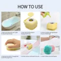 Silicone Bath And Body Shower Brush With Soap Dispenser Baby Bath Scrubber Ultra Soft Silicone Bath & Shower Brush Silicone Body Brush Massage Bath Brush Shower Scrubber SILICONE MASSAGE BATH BRUSH. 