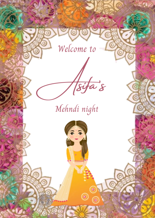 Handmade welcome board for wedding, engagement and birthday