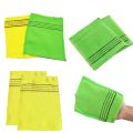 2pcs Korean Italy Asian Exfoliating Bath Washcloth Body Scrub Shower Towel 14x15CM Fiber cloth towel for kitchen gloves Towel. 