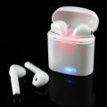 i7 tws Stereo Bluetooth Earphone Wireless Earbuds with Power Bank Wireless Music mini Handsfree for Car Drive & Sports earphone - White. 