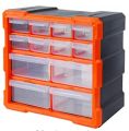 Cabinet 12 Plastic Drawer multi uses Box for DIY Tool Bits Plastic Storage Units Workshop Screws and Small Parts. 