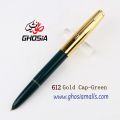 Gold Cap Luxury Style Refillable Fountain Pen ( Pack of 3 )-Premium Quality Sleek Design Slim Fountain Pen , Office & School Stationery Gifts. 