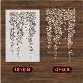 Wisteria Flower Stencil – Hanging Floral Vine Design for Wall & Craft Painting – ID# 637. 