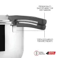 Alpha Pressure Cooker Stainless Steel Double bottom heavy weight cooker Capacity (12 Liter).. 