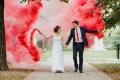 Pack Of 2 Artificial Color Smoke Flares Red And Blue Color Best For Wedding Photography Effect. 