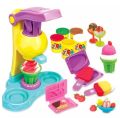 Playdough Ice Cream Factory with Crushing Machine and 6 Colours of Playdough. 