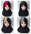 Ready To Wear Hijab With Pearls/Double Colour Layer Combination for Women & Girls. 