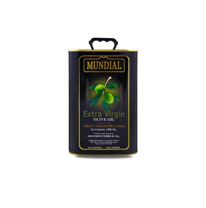 Mundial Olive Oil Extra Virgin 3 ltr Tin