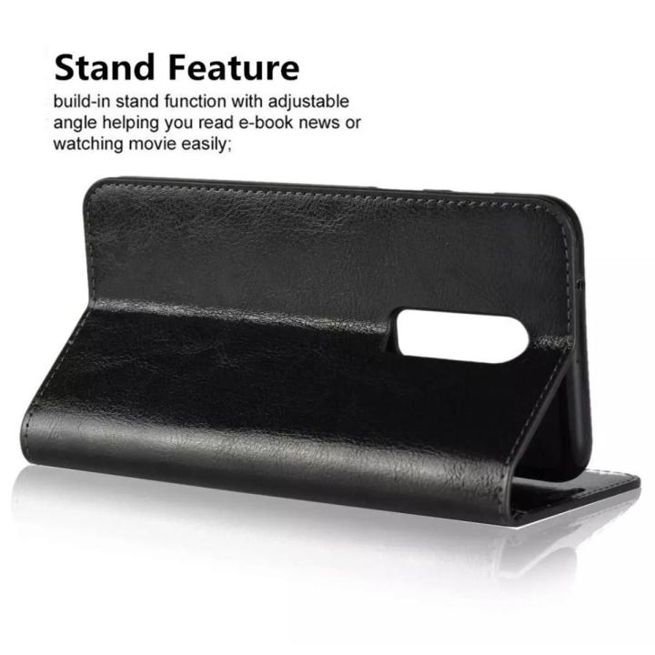 OnePlus 6 Rich Boss Synthetic Leather Flip Cover