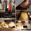 LED Puck Lights Under the Cabinet with Contact Dimmer Switch to Display in the Cabinet Lighting Under Cabinet Lights. 