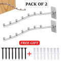 Wall Mount Cloth Hanging Garment Display Hooks Free Gift Screws+Wall Plugs. 