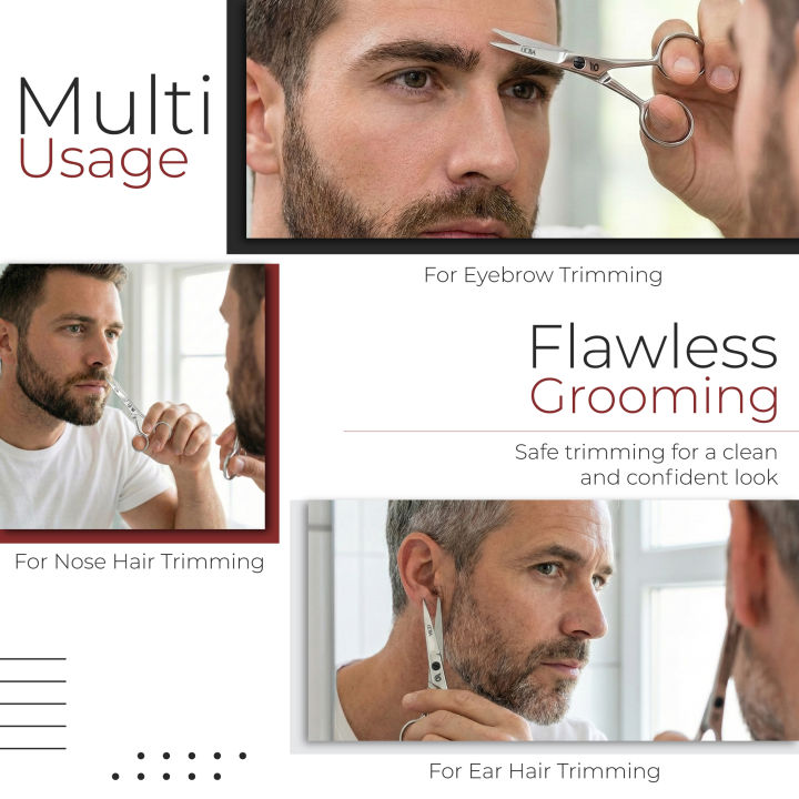 OCBA%20Professional%20Beard%20Scissor%20Barber%20Hairdressing%20Scissors%204.5%20inch%20Stainless%20Steel%20Facial%20Hair%20Cutting%20&%20Mustache%20Beard%20Scissor%20With%20Comb%20-%20Image%208