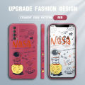 Jizetin for Huawei Y7A 2020 Case Side Design Phone Cover Graffiti NASA Astronaut Moon Cover Square Edge Pattern Liquid Silicone Trend Case. 