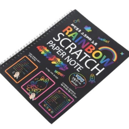 A5 SCRATCH NOTE PAD Scratch book with wooden stick scratch notepad