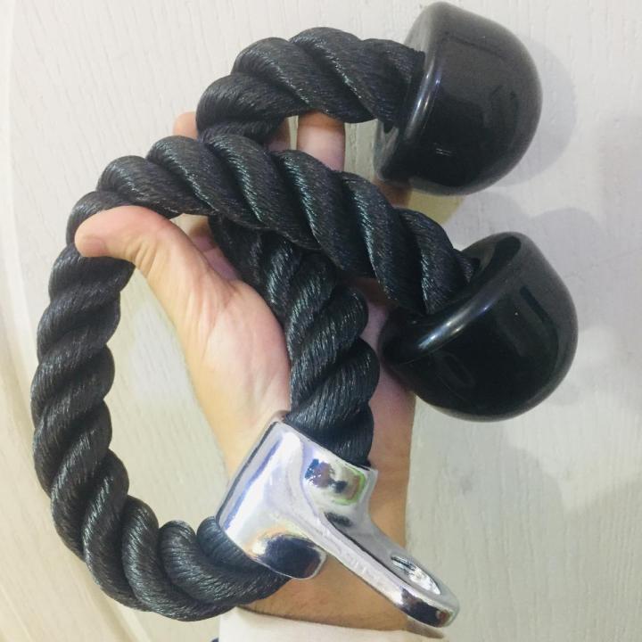 Tricep Rope Pull Down - 27" & 36" Length - Easy Grip, Non-Slip Cable Attachment for Gym & Home Workout