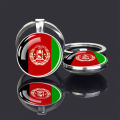 National Flag Keychain Algeria Turkey Tunisia Morocco Portugal Albania Double-sided Glass Pendant Keyring Jewelry Key Chains. 