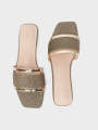 Unze London Women's "ALECIA" Square Toe Summer Slippers For Women - Slippers For Women. 