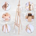 Openness - 175CM Wooden Easel - Artist Adjustable Stand For Canvas Board And Painting. 