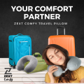 ZEXT COMFY U Shape Travel Neck Pillow Soft Polyester Car Airplane Neck Cushion Multiple Color. 