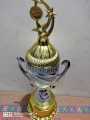 top best reward golden& silver plastic trophy for cricket,football,badminton. 