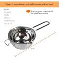 2-Pack Stainless Steel Double Boiler, at-Resistant Handle for Chocolate, er, Cese, Caramel and Candy- Steel Melting Pot, 2 Cup Capacity, Universal Pad. 