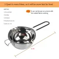 2-Pack Stainless Steel Double Boiler, at-Resistant Handle for Chocolate, er, Cese, Caramel and Candy- Steel Melting Pot, 2 Cup Capacity, Universal Pad. 