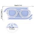 4XBF 3D Crystal Glasses Shape Ornament Crafts Silicone Mold Suitable for Epoxy Resin Diy Crafts Jewelry Making Home Decor. 