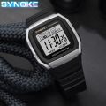 SYNOKE Student Electronic Watch Outdoor Sports Boy Luminous Waterproof MultiFunction Watch Retro Square Watch. 