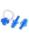 Swimming Ear Plugs With Nose Clip - Blue. 