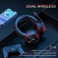 BINNUNE  BW01Wireless Gaming Headset with Microphone for PC PS4 PS5 Playstation 4 5, 2.4G Wireless Bluetooth USB Gamer Headphones with Mic for Laptop Computer. 