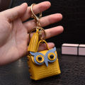 Leather Owl Coin Purse Keychain Creative Cute Headset Storage Bag Keyring for Women Men Car Key Pendant Gift New Cartoon. 