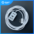 Universal power extension 3 sockets,High Quality Master Male Plug, Extention board, Flexible 40/76 Two Core Copper Round Wire white, Multipurpose Male Female Electrica power lead. 