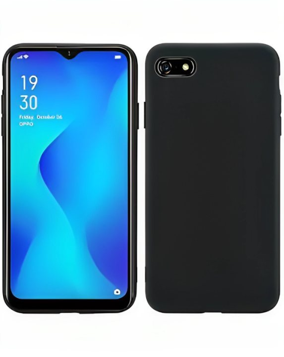 Oppo A1K Soft Matte Black Silicon Back Cover Soft - Shock Proof