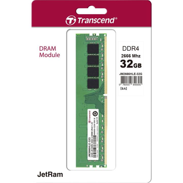Transcend 32GB DDR4-2666 Mhz U-DIMM for PC