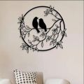 Wooden Birds Wall Decor Outdoor Wooden Wall Art, Birds on Branch Wooden Bird Wall Sculpture Wall Hanging Sign Wall Art Decor, Hanging Decorations for Room Bedroom etc. 