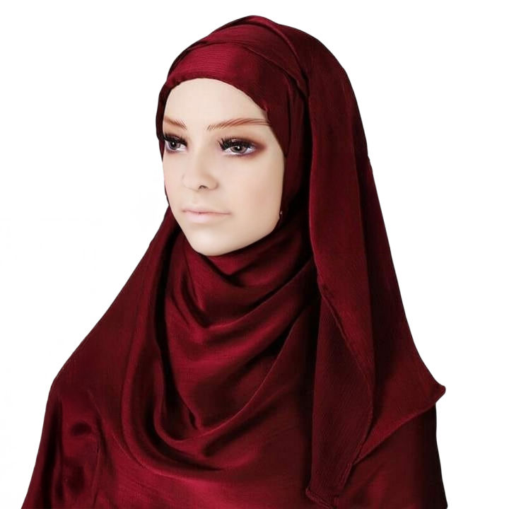 Ready-to-Wear Chiffon Georgette Hijab with Stitched Jersey Cap - Pinless, Instant Style for Women