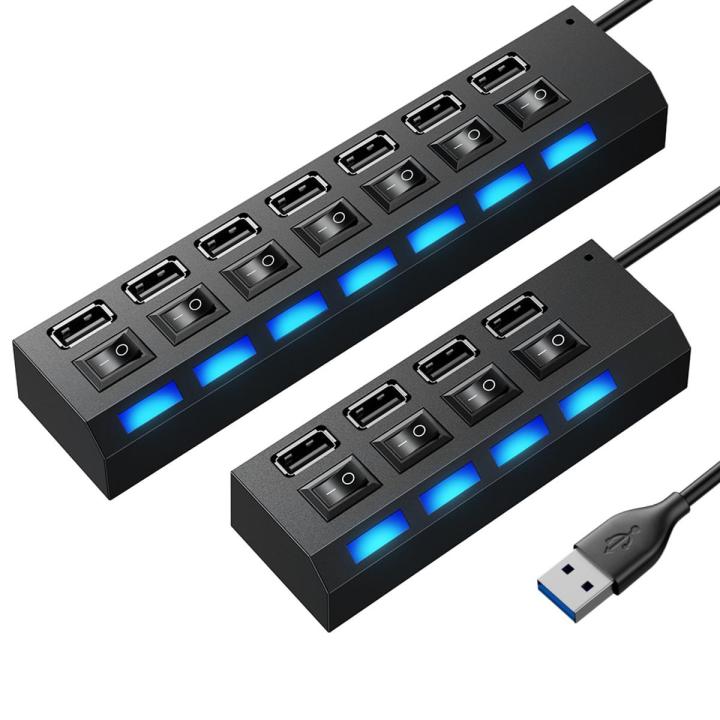 【Footprint】 USB Hub 2.0 USB Splitter Multi Hub USB 2.0 Adapter USB Several Ports Power Adapter USB 2.0 With Switch Laptop Accessories For PC