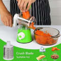 Vegetable Drum Slicer with 3 Blade - Manual Tabletop Drum Multi-Shredder Cheese Grater Machine - 3 In 1 Manual Rotary Vegetable Drum Cutter Hand Operated Chopper - Drum Grater - Salad Cutter - Kitchen & Dining, Food Processors - Graters, Peelers & Slicer. 